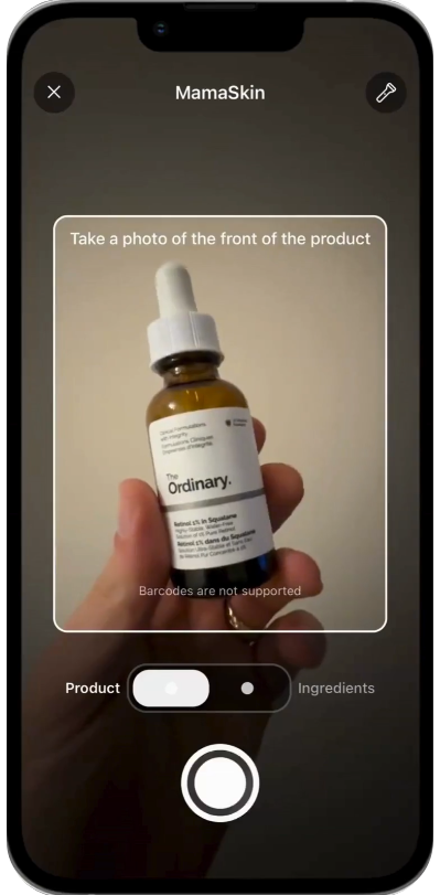 MamaSkin app preview